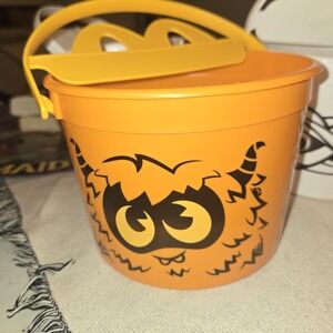 McDonald's Happy Meal 2024 Halloween Candy Pail Pumpkin Bucket With Handle